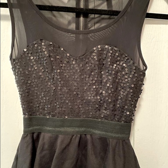 LED Peplum Style Dress-Imported-Black - Picture 2 of 5